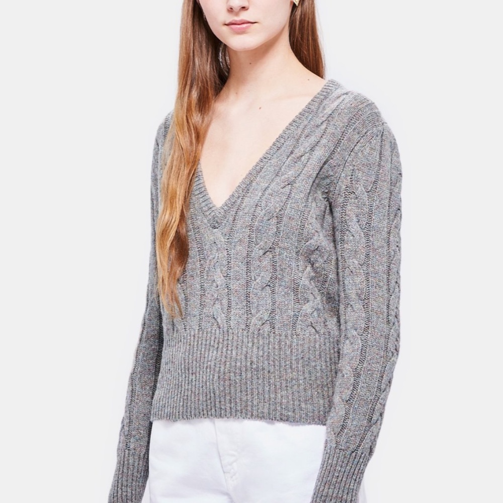 New without tag $251 DEMYLEE “CICELY” oatmeal color sweater, S - Picture 5 of 5